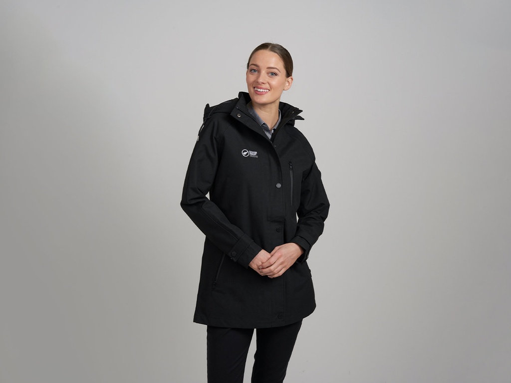 Women's Anorak Long Line Jacket Removable Hood