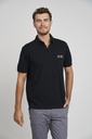 Men's Plain Pique Black Polo 100% Cotton