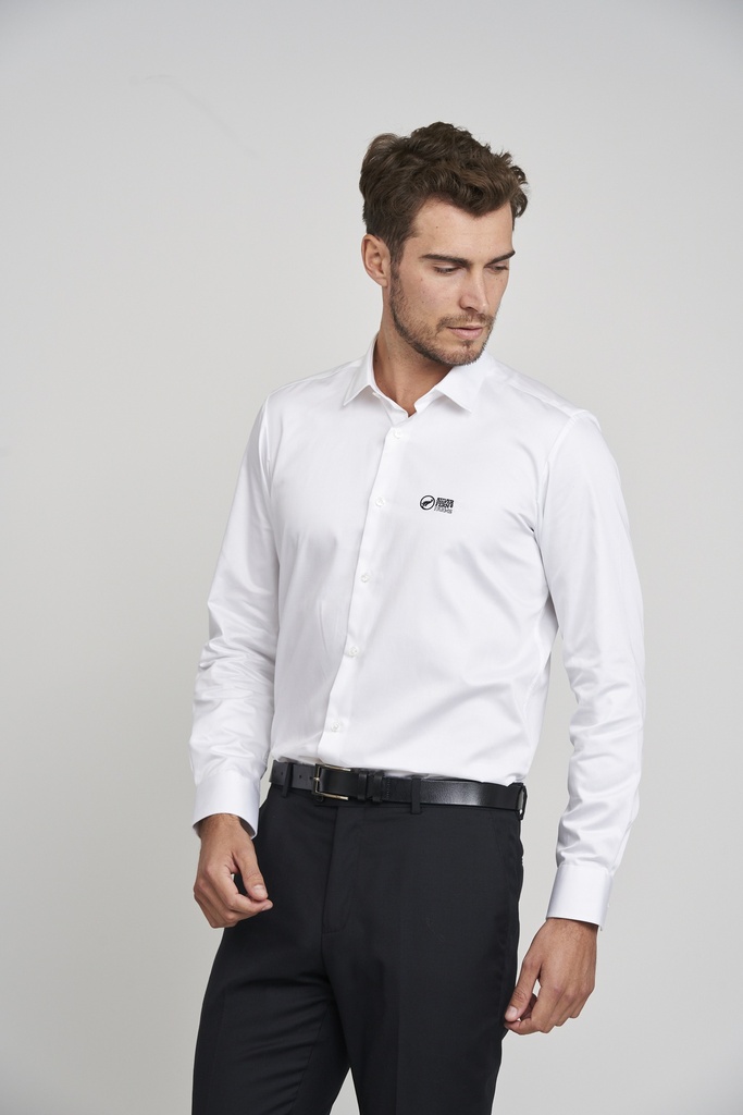 Men's Business Shirt White Tribeca 100% Cotton Long Sleeve