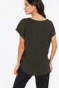 Short Sleeve V-Neck Top - Khaki