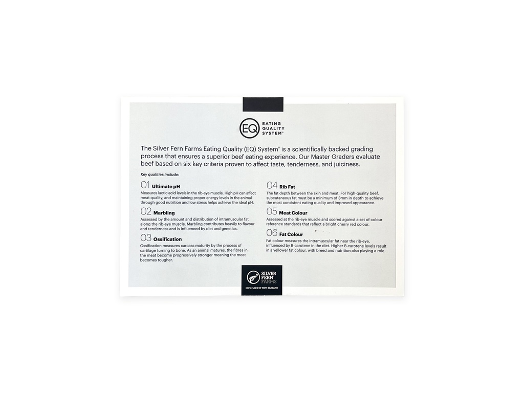 A5 Cards - Eating Quality System - Pack of 100